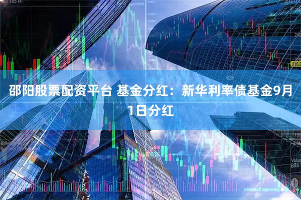 邵阳股票配资平台 基金分红:新华利率债基金9月1日分红