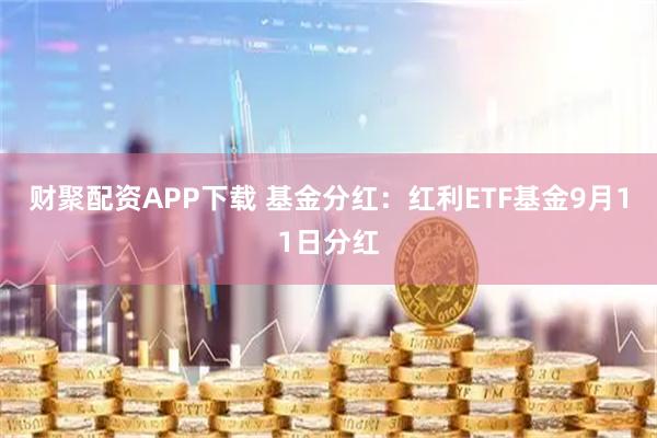 财聚配资APP下载 基金分红：红利ETF基金9月11日分红